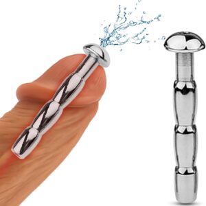 Dilator Urethra Stainless Steel Hollow Plug 50 mm, Catheter Urethra Men, Sex Toy for Men, Solo, Prostate Massage Plug, Urethra Dilators, Men Plug (Diameter 7 mm)
