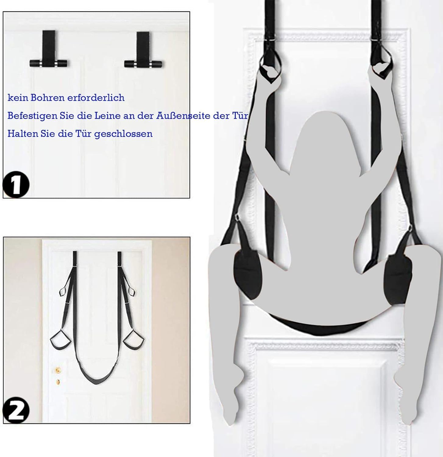 Love Swing Door Hanging Sex Swing with Adjustable Straps Comfortable Sex Swing for Couples Sex Furniture Sex Toys for Couples 100kg Load Capacity – Bild 3