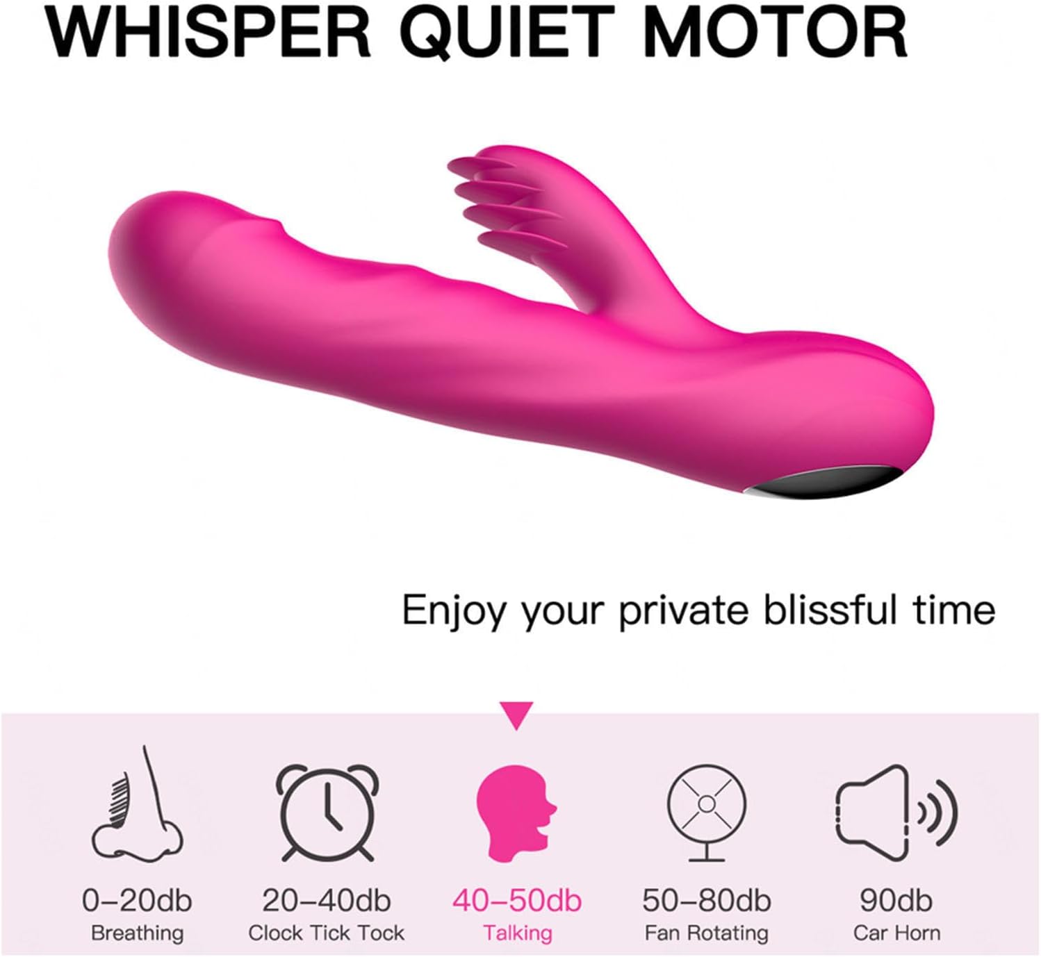 G-Spot Vibrator, Silicone Vibration for Women Clitoris, 10 Vibration Modes with 3 Telescopic Functions, Rotating Modes, Rabbit Vibrators, Sex Toy for Women, Erotic Sex Toy Set, Rose Red – Bild 6