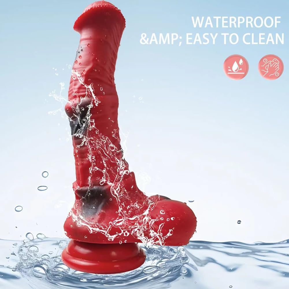 Realistic Horse Dildo Silicone XXL Fantasy Animal Dildo Dilator with Strong Suction Cup 3D Testicles G-Spot Vagina Masturbator Plug Prostate Stimulation Men Sex Toy sxvytuo (S) – Bild 4