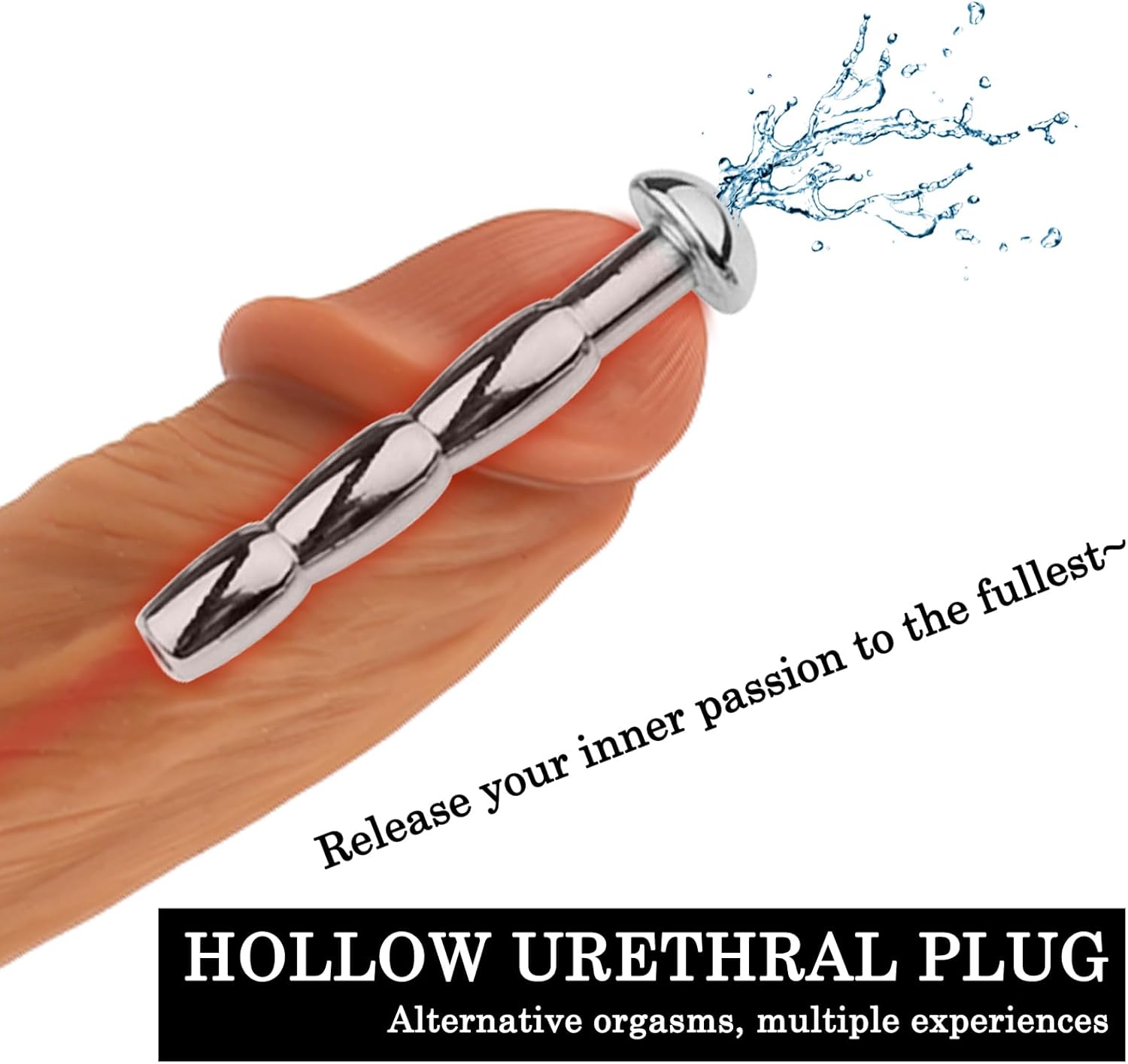 Dilator Urethra Stainless Steel Hollow Plug 50 mm, Catheter Urethra Men, Sex Toy for Men, Solo, Prostate Massage Plug, Urethra Dilators, Men Plug (Diameter 7 mm) – Bild 3