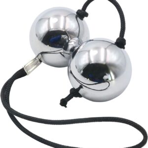 Stainless Steel Plug, Chain, Beads, Beads, Metal Prostate Massager, G-Spot Stimulator, Masturbator, Butt Plug, SM Sex Toy for Women, Men, Couples (25 mm + 30 mm)