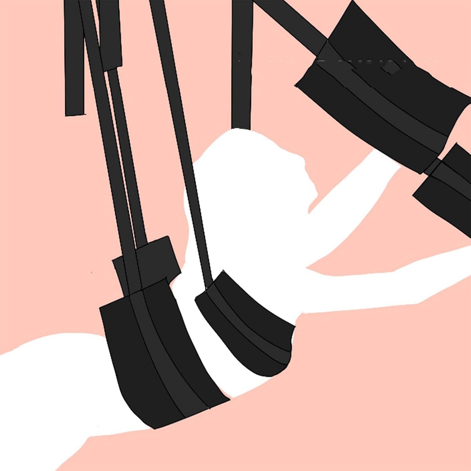 Love Swing Sex Swing Adult Indoor Sex Swing Door and for Deluxe Bondage Posture Sex Furniture 5 Extra Wide Padding Sex Swing Durable BDSM Sex Toy Couples Extreme – Bild 4