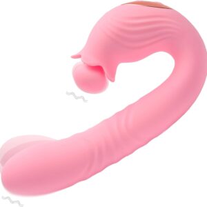 SELOVE Bump Rabbit Vibrator with Rotating Clitoral Tip – 5-in-1 Love Toy (Pink)