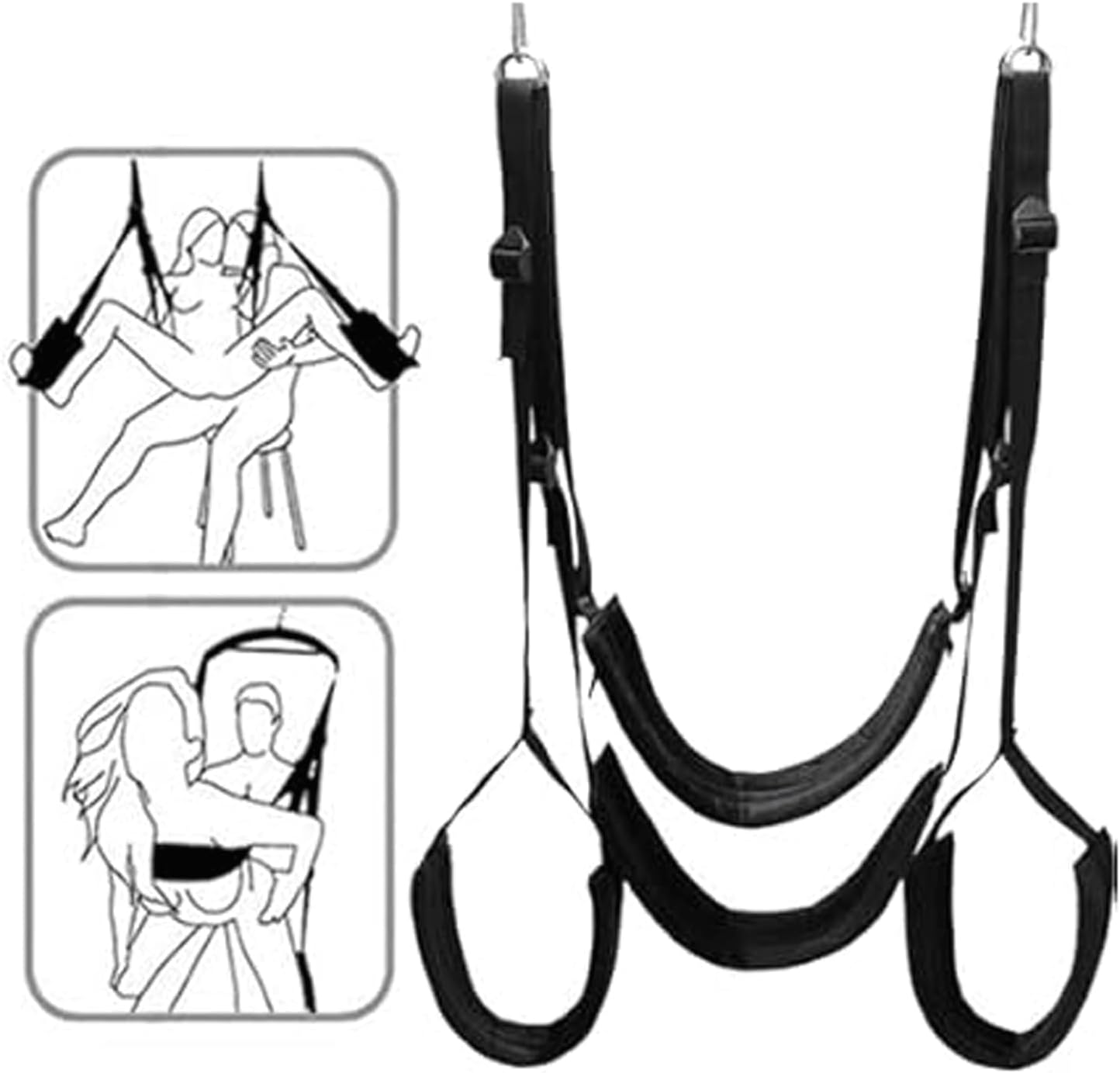 Sex Swing Bondage Set, Sling Love Swing for Adults, Sex Furniture, Load Capacity 150 kg (Colour: Black)