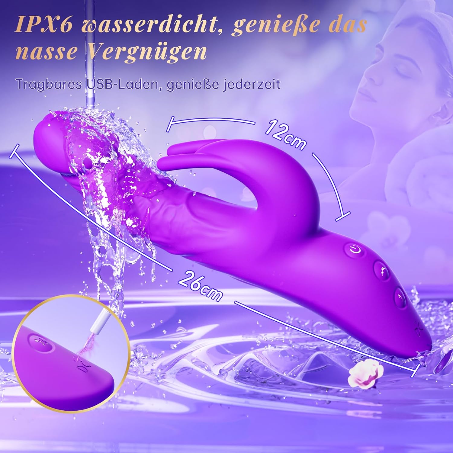 Powerful Vibrator Dildo Sex Toy for Women, Quiet Vibrator Sets for Women Clitoris Sex Toy, 10 Vibrations for Women CG Simultaneous Climax Sex Toy Sets for Women IPX7 – Bild 5