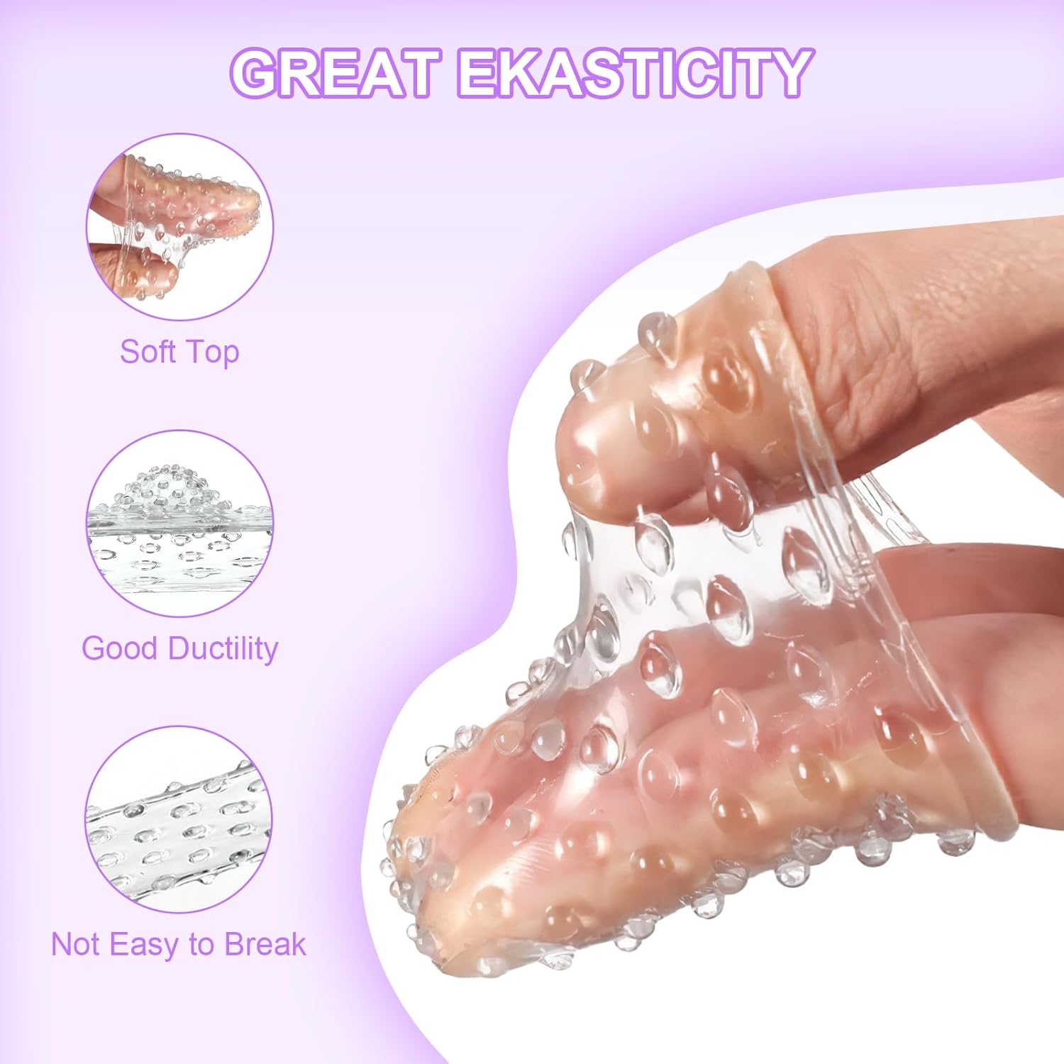 7-Piece Finger Sleeves Set Masturbation, Foreplay Sex Finger Ticklers Set, Sex Toy for Couples, Extreme, Erotic Finger Massage for Clitoris Stimulation, Finger Sleeve for Men and Women – Bild 3