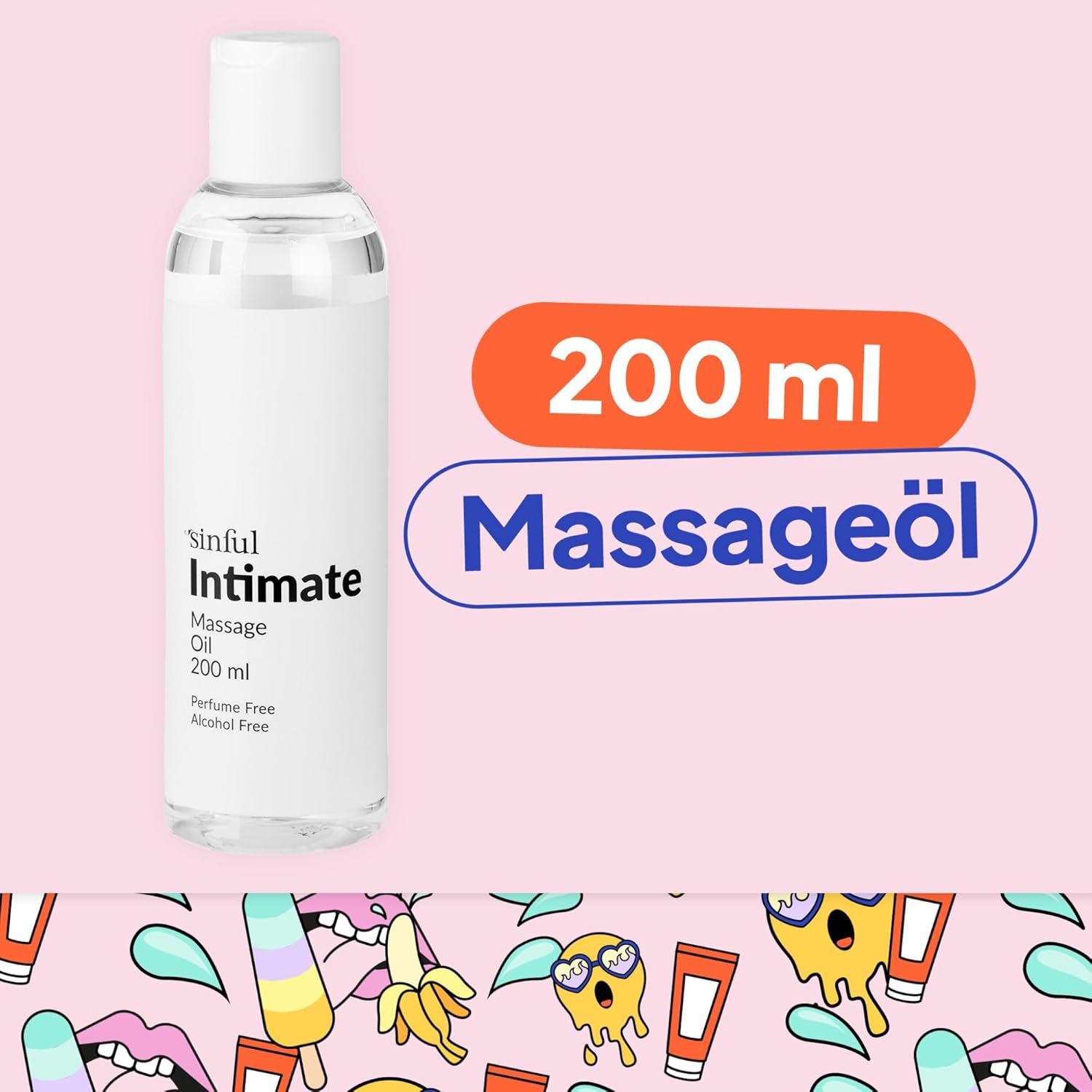 200 ml Silicone-Based Massage Oil by Sinful - Vegan & Perfume-Free - For Relaxing Wellness Moments - Neutral & Fragrance-Free - Massage Oil for Couples - Massage Oil Lubricant 2 in 1 – Bild 5