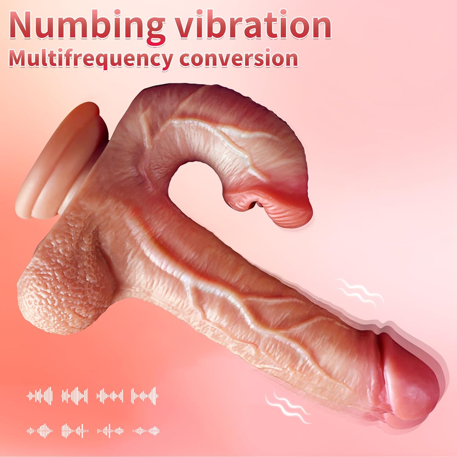 Dildo Vibrator for Women with Heating Function and Shock Movement, Realistic Sex Toy with Suction Cup, Tongue Vibration for Women, G-Spot Stimulation Sex Toy for Couples LZYLWC – Bild 5