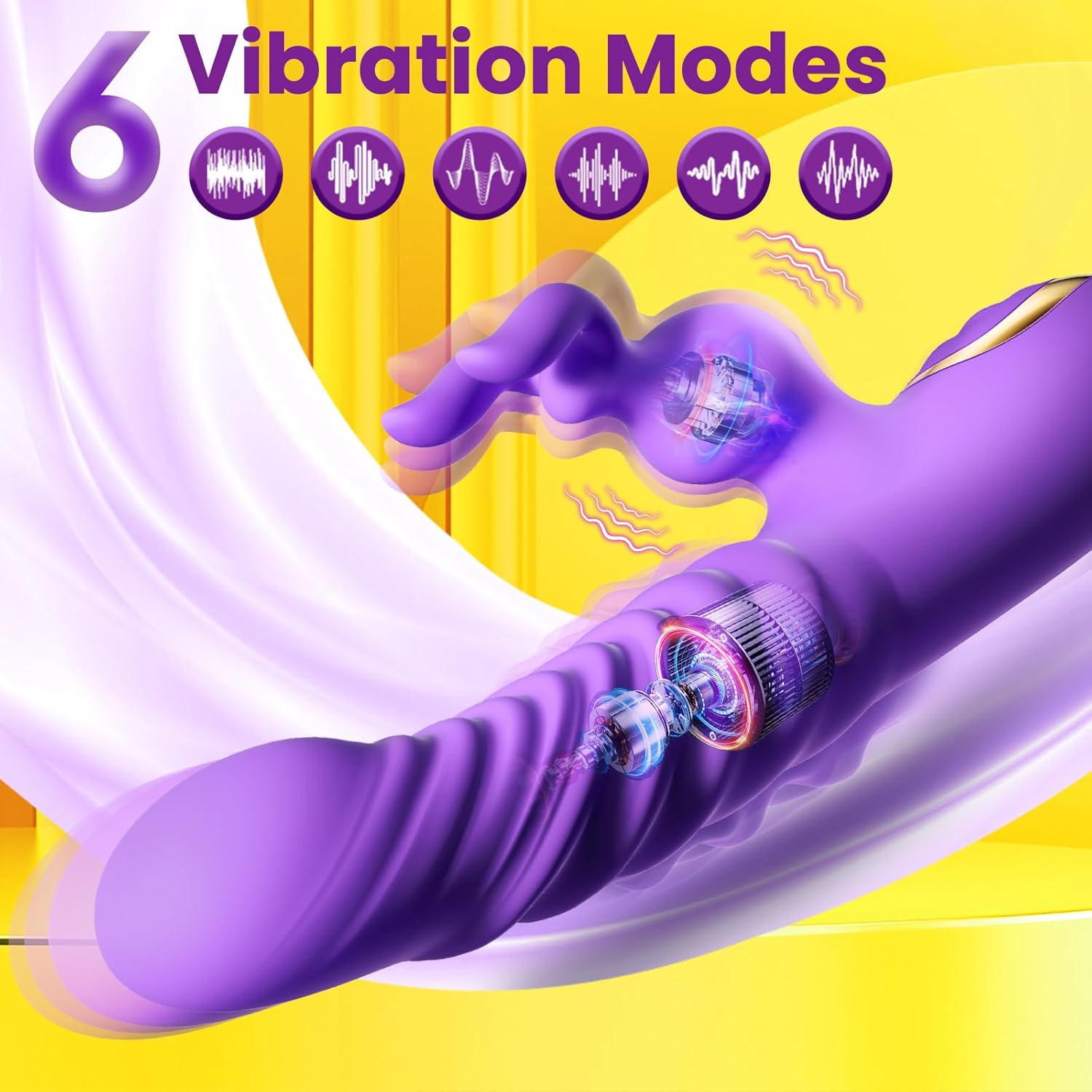 TYDAY G-Spot Vibrator, Clitoral Stimulator, Nipple Massager, Rabbit Vibrator, Retractable Vibrator, Female Masturbator, Flirting Toy for Couples, Ideal Solo Toy for Women – Bild 2