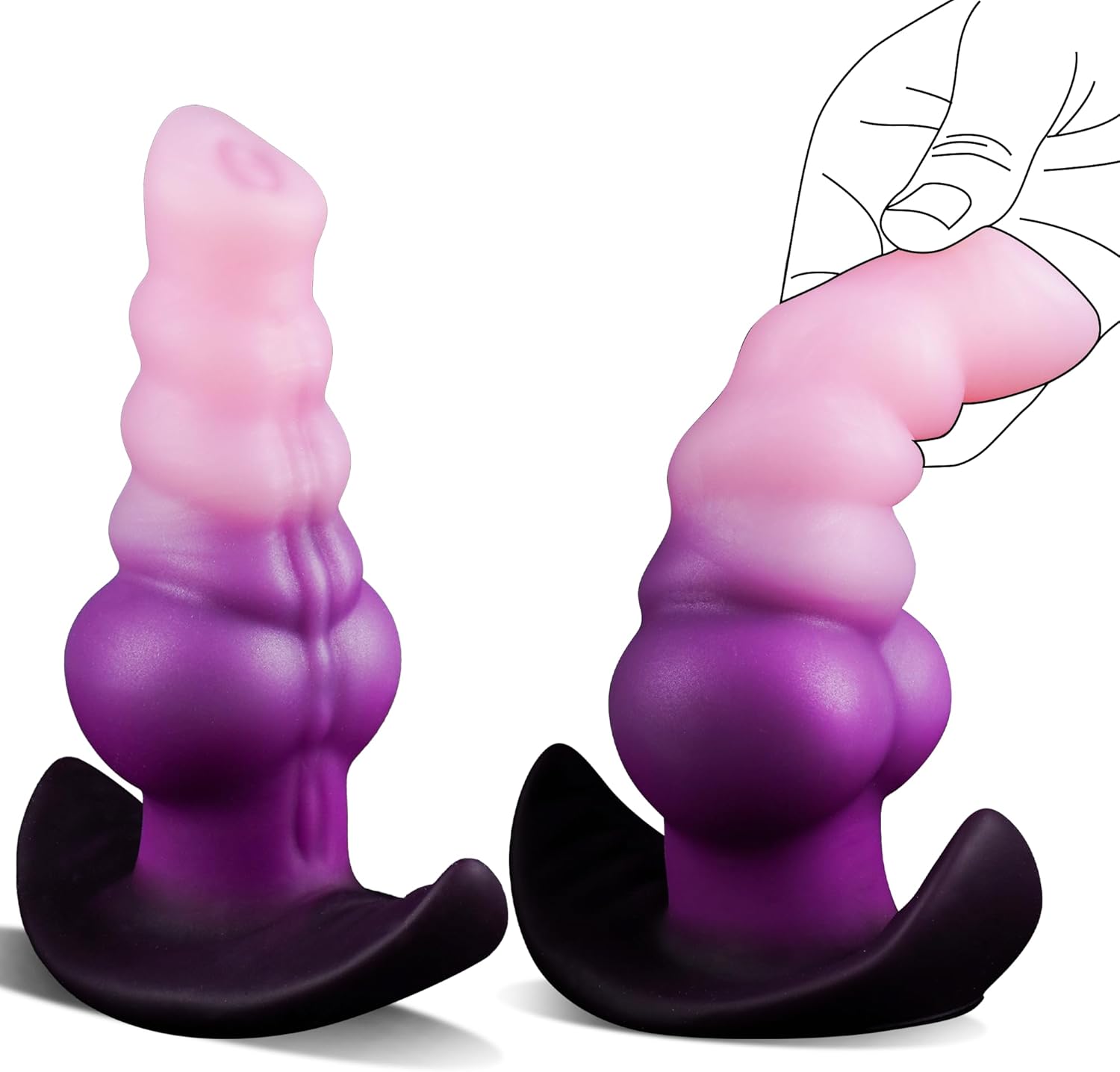 Butt Plug, Plug, Butt Plug, Silicone with Suction Cup, Large XL for Men, Women, XXL Prostate Plug, Extreme Plugs, Dildos, Stretching Trainer, Fantasy, Monster Knot, Animal Dildo, Sex – Bild 8