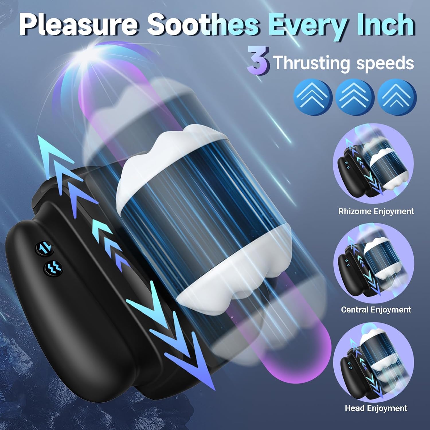Electric Masturbating for Men with Handles, Sex Toy for Men with 3 Telescopic Functions and 9 Vibrations, Masturbating for Men, Pocket Pussy Masturbators – Bild 2