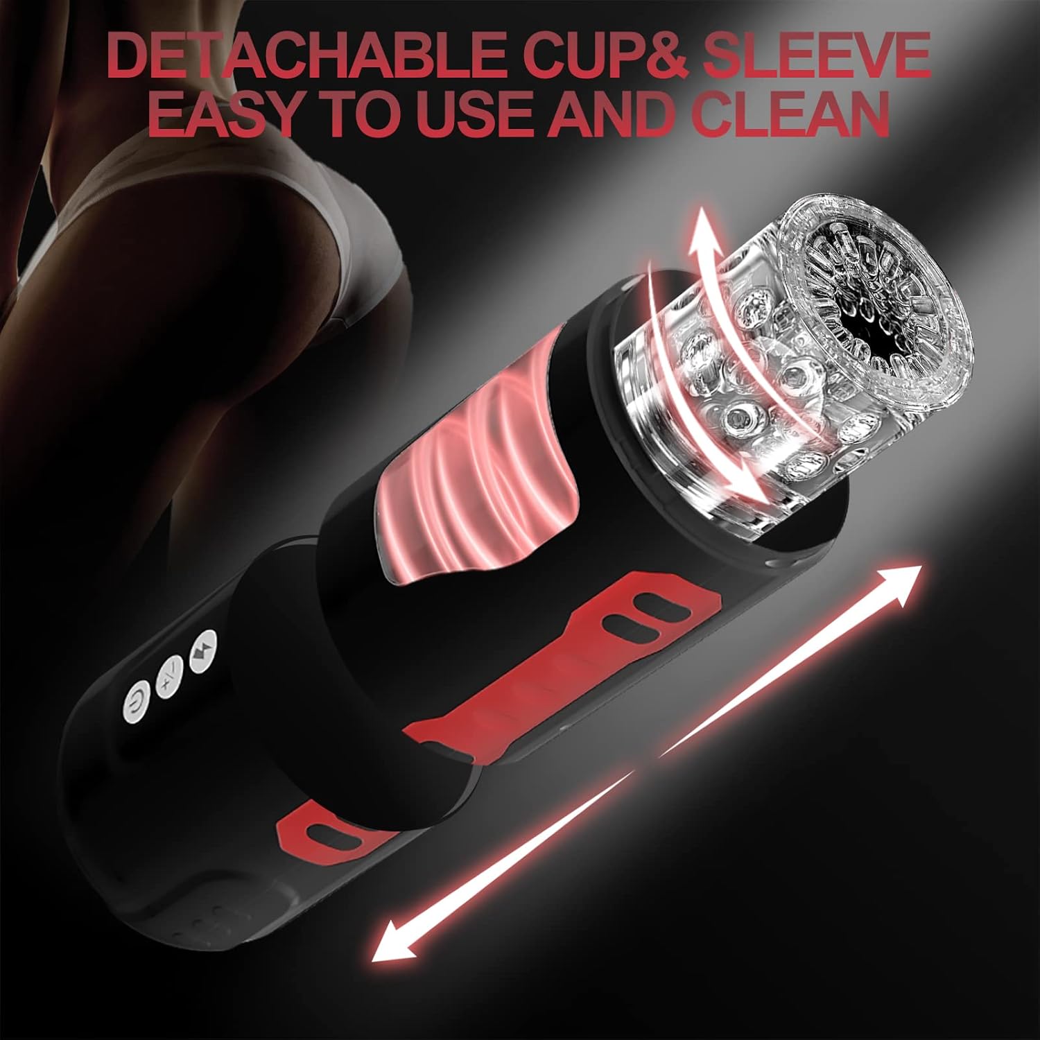Electric Masturbator Cup, Masturbating Man with 7 Range Frequencies and Rotation Modes, Pocket Pussy Pussy Realistic Vagina, Masturbating for Men, Pocket Pussy Masturbators – Bild 4