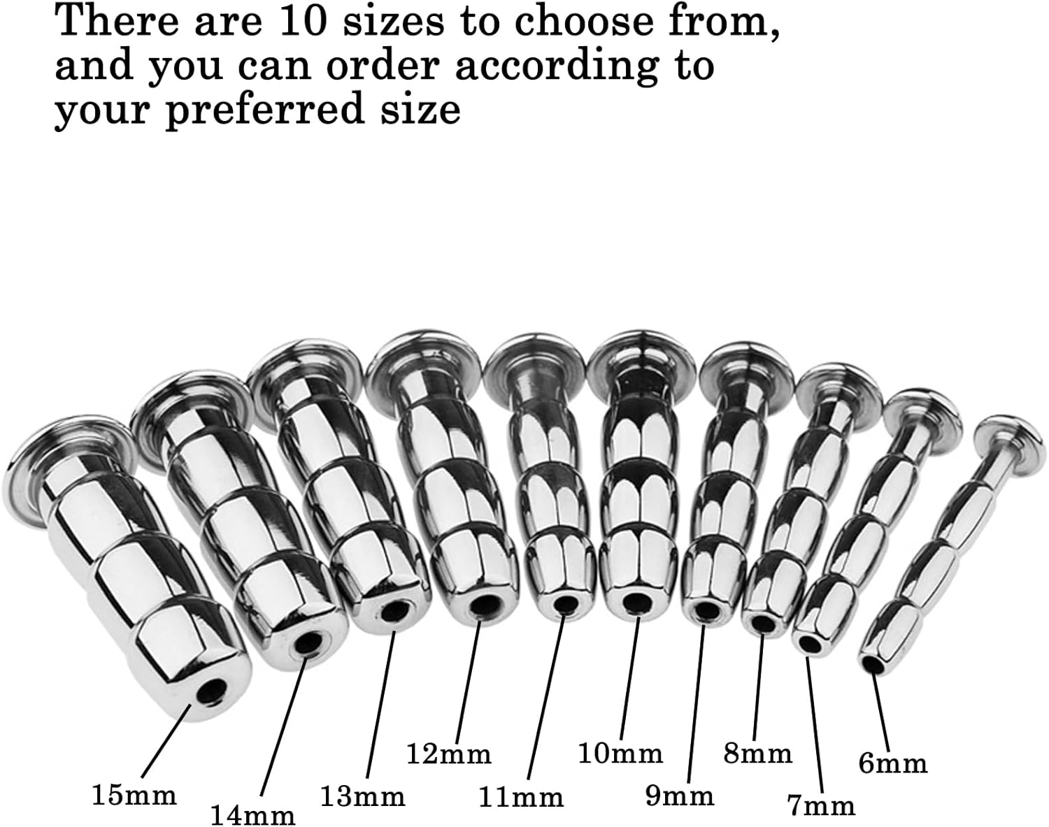 Dilator Urethra Stainless Steel Hollow Plug 50 mm, Catheter Urethra Men, Sex Toy for Men, Solo, Prostate Massage Plug, Urethra Dilators, Men Plug (Diameter 7 mm) – Bild 6