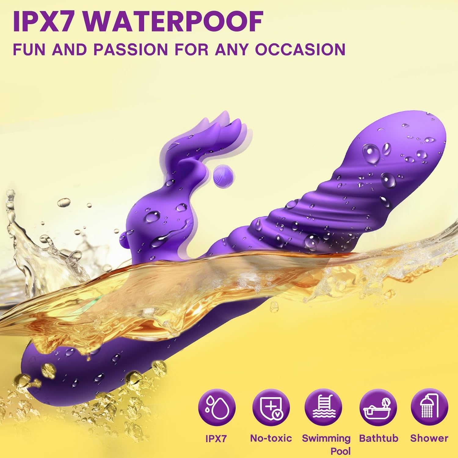 TYDAY G-Spot Vibrator, Clitoral Stimulator, Nipple Massager, Rabbit Vibrator, Retractable Vibrator, Female Masturbator, Flirting Toy for Couples, Ideal Solo Toy for Women – Bild 6