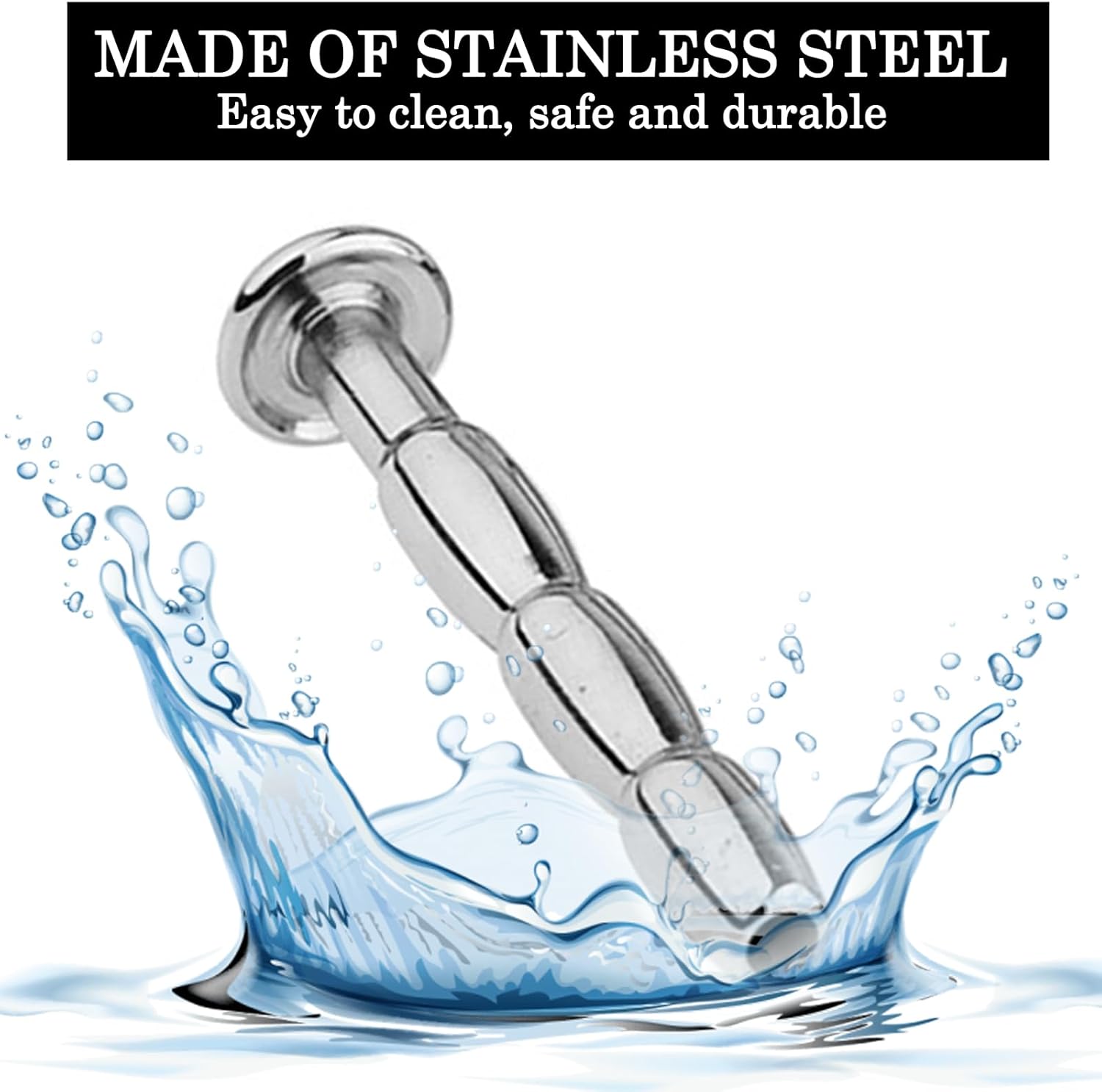 Dilator Urethra Stainless Steel Hollow Plug 50 mm, Catheter Urethra Men, Sex Toy for Men, Solo, Prostate Massage Plug, Urethra Dilators, Men Plug (Diameter 7 mm) – Bild 8