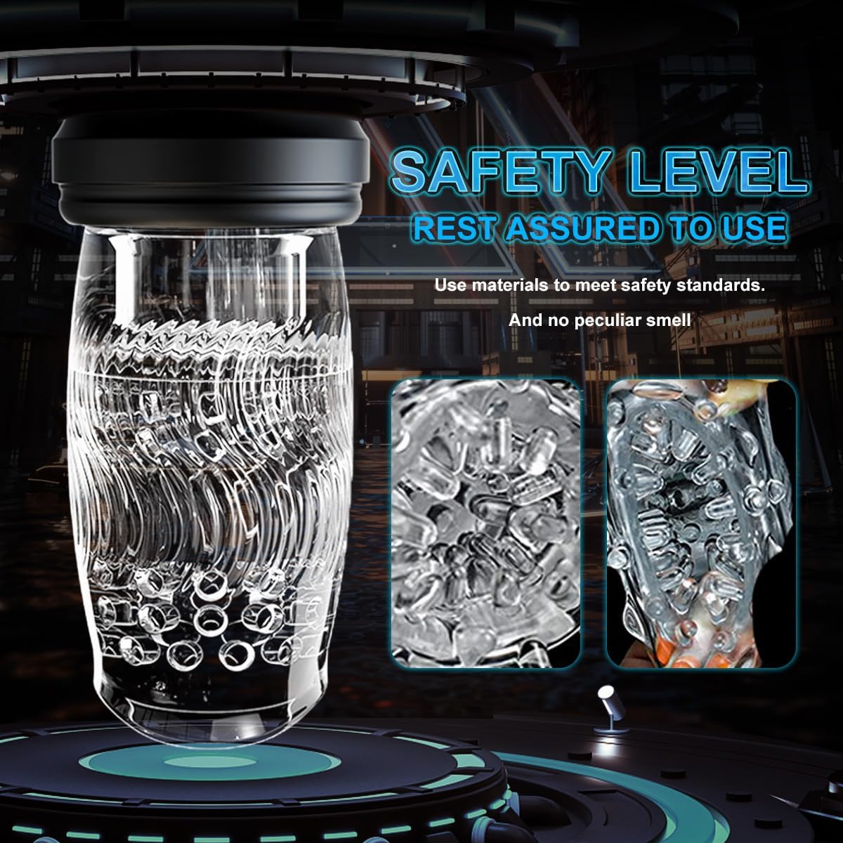 Electric Masturbator Cup with 5 Modes, Telescopic Function, 5 Rotating Massage Functions and 10 Vibrations, Sex Toy for Men, Masturbating for Men, Pocket Pussy Masturbators – Bild 6