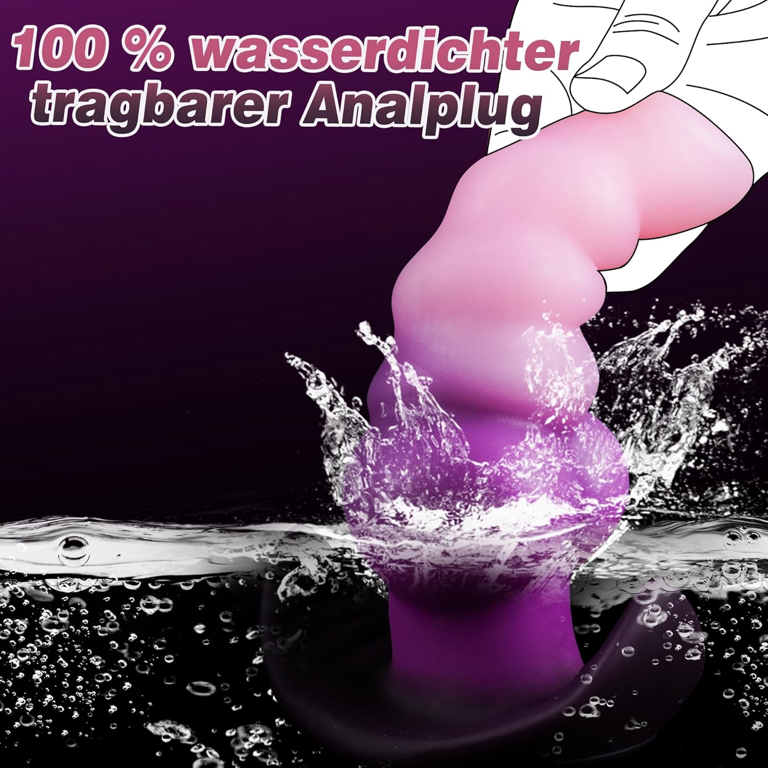 Butt Plug, Plug, Butt Plug, Silicone with Suction Cup, Large XL for Men, Women, XXL Prostate Plug, Extreme Plugs, Dildos, Stretching Trainer, Fantasy, Monster Knot, Animal Dildo, Sex – Bild 6