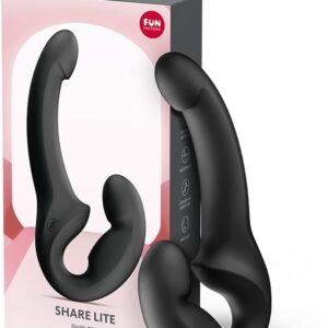 Fun Factory Share Lite Double Dildo, Harness-Free Pegging, Dual Vaginal & Stimulation, 100% Waterproof, Ergonomic Couple Sex Toy
