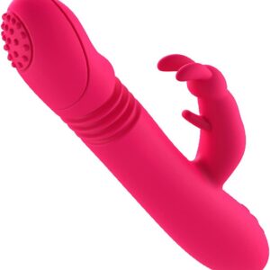 Vibrators for Her Clitoris and G-Spot, Sex Toy for Women with 7 Shock Function and 12 Vibration Modes, Rabbit Vibrator Dildo Vibrator Erotic Sex Toy for Women Couples (Red)
