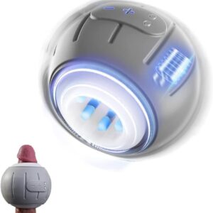 Silicone Automatic Masturbator Cup Glans Trainer Stimulator for Men, Vibrator with 6 Vibration Modes, Electric Vibrator for Extension, SM Sex Toy for Men