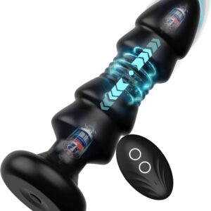 Vibrators for Men Prostate Stimulation Man with 5 Strong Shock Functions 5 Vibrations Plug Sex Toy with Remote Control Dildo Vibrator Butt Plug Sex Toys for Couples
