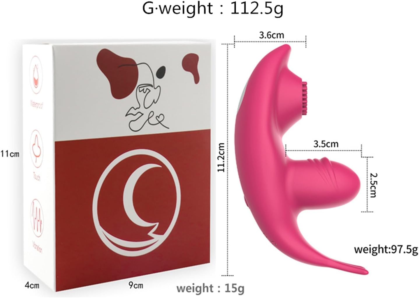 Butterfly Vibrator Vibration for Women Sex Toy with 9 Vibration Modes Swing Vibrator Love Balls for Women Vibro Egg with Bluetooth App Control for Travel Sex Toy for Women (Red-B) – Bild 2