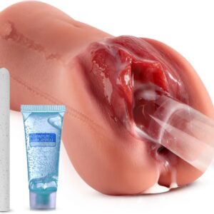 Men’s Sex Toy Set, 2-in-1 Pocket Pussy Large with Ace, 750 g Masturbating for Men, Masturbators with 3D Artificial Vagina, Clitoris, , Travel Pocket Pussy