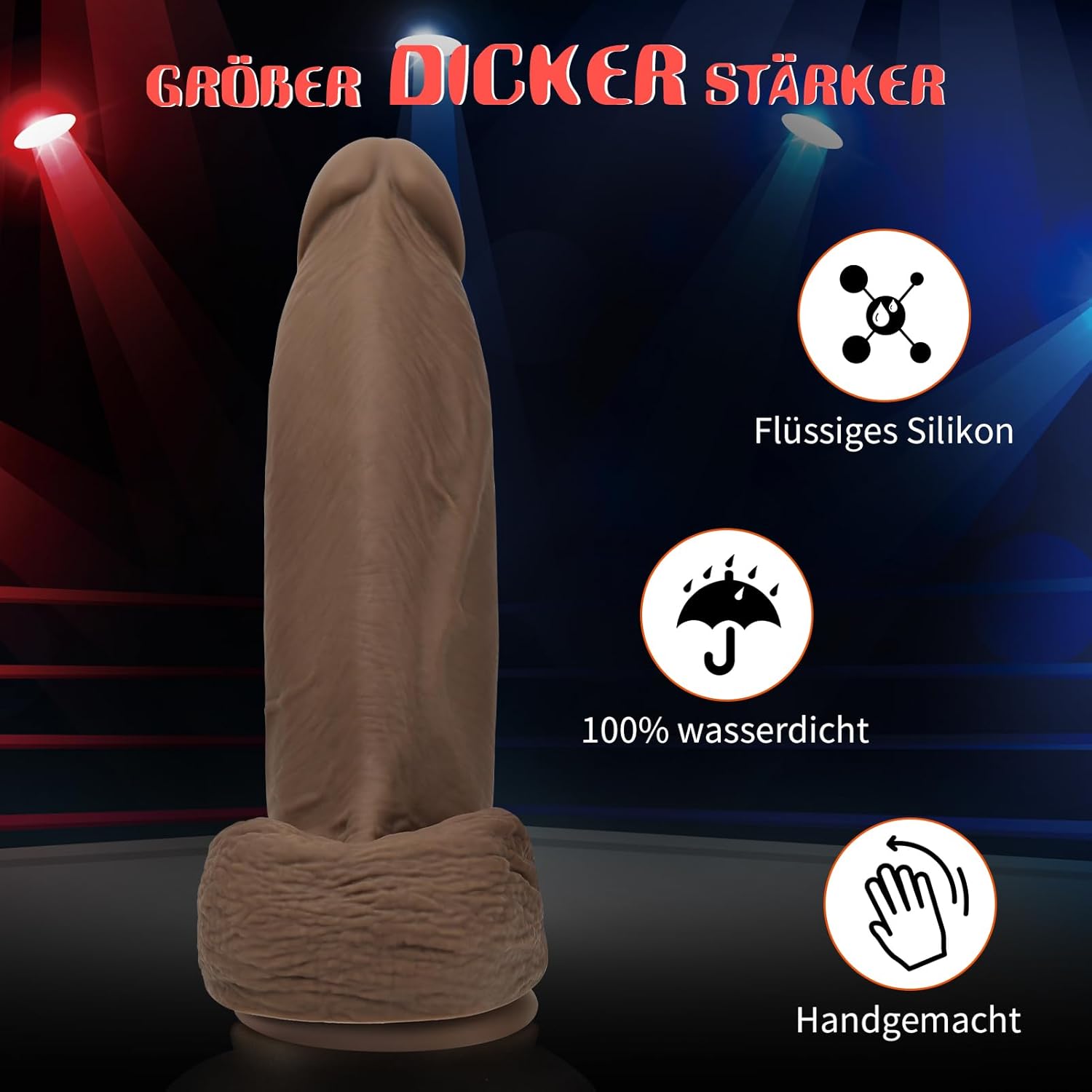 HIVEFUN Dilo Tail for Women, Realistic Dildos, XXL Dildo Sex Toy for Women, 25.4 cm Dildo with Suction Cup, Dilo Tail for Men, Large Sex Toy, Silicone Erotic Sex Toy for Couples, Extreme – Bild 2