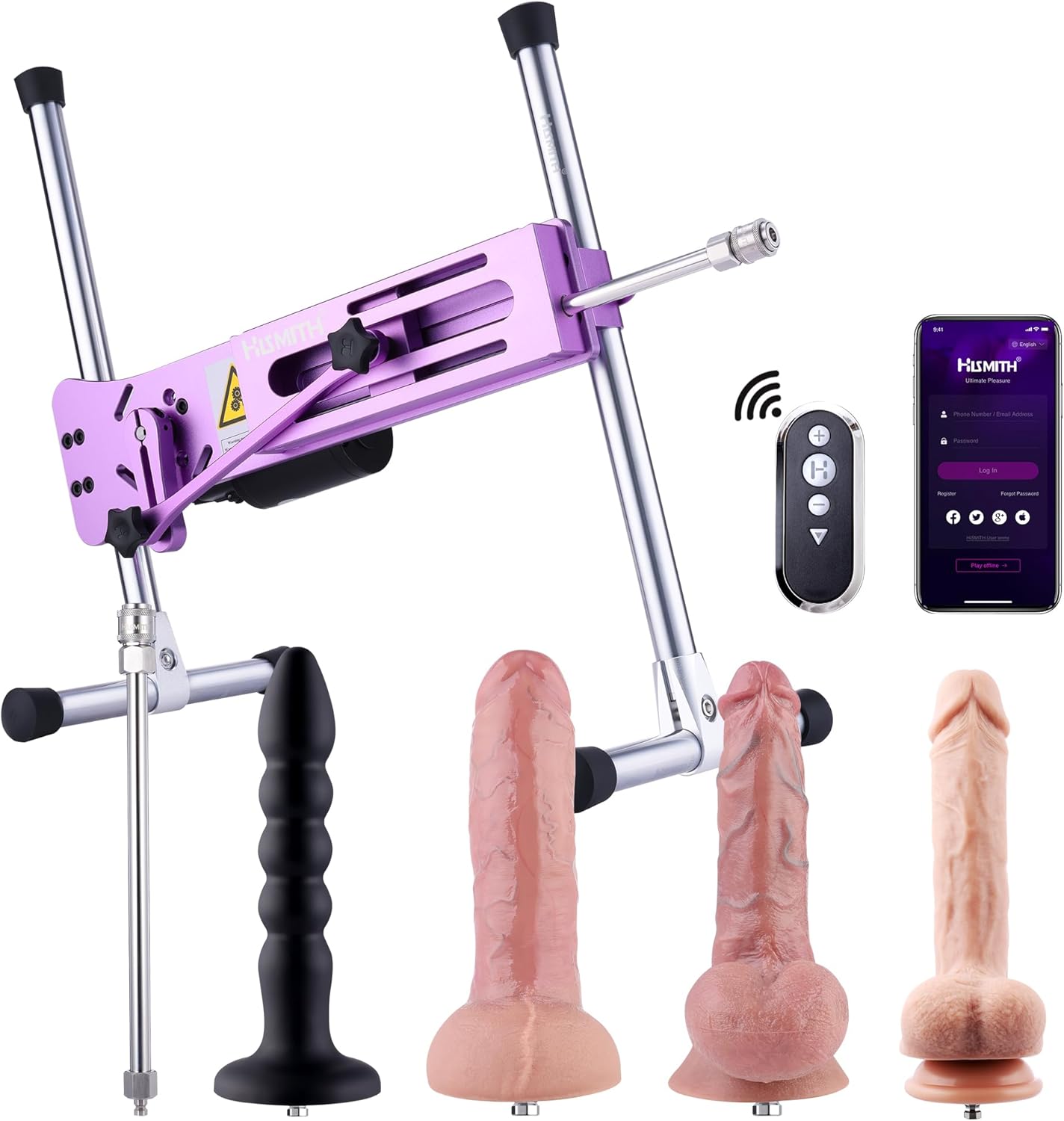 Hismith 100 Watt Premium Sex Machine, App Controlled Sex Machine with KlicLok System, Love Machine in Gift Box