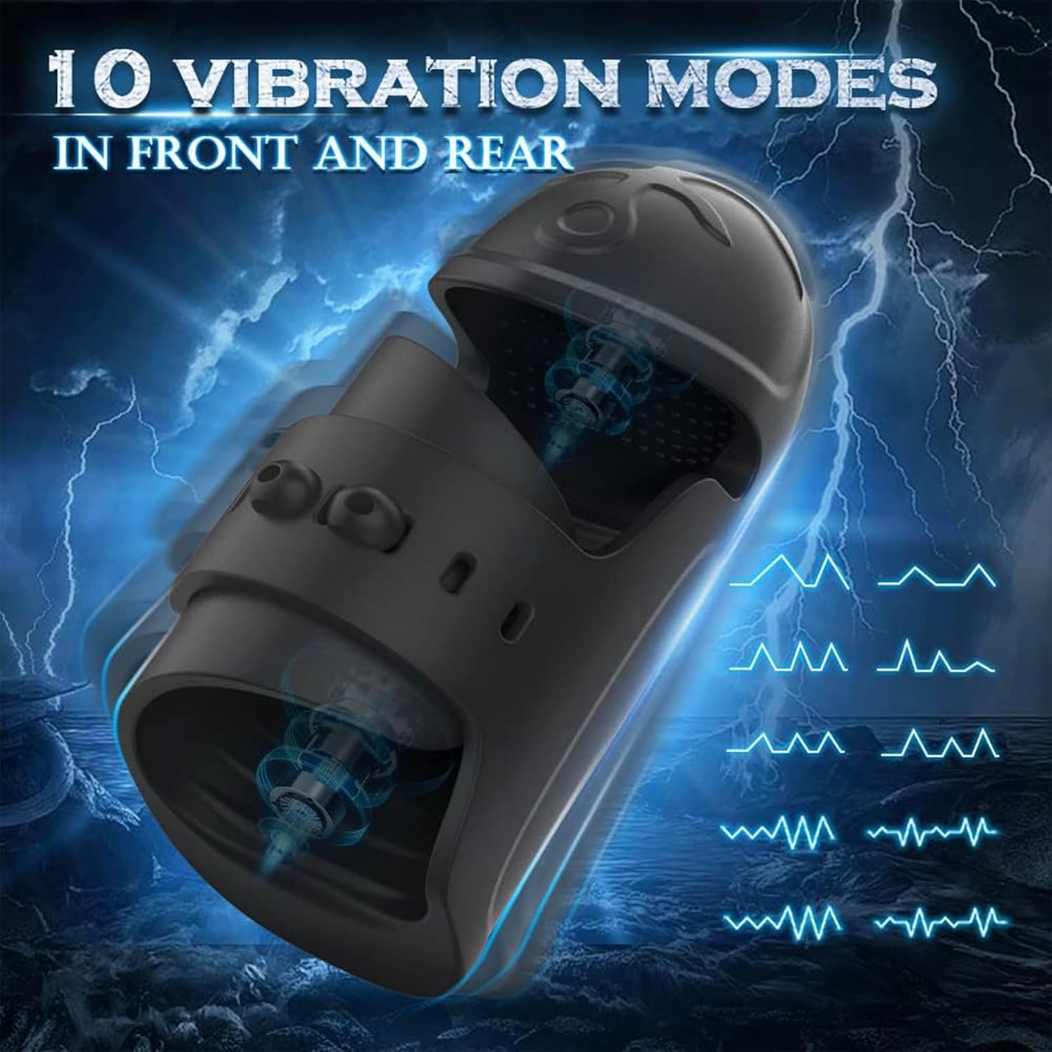 360° Covering Electric Trainer Vibrator Masturbator with 10 Powerful Vibrations Exerciser Masturbator Adjustable Size Automatic Masturbator Cup for Men Couples – Bild 2