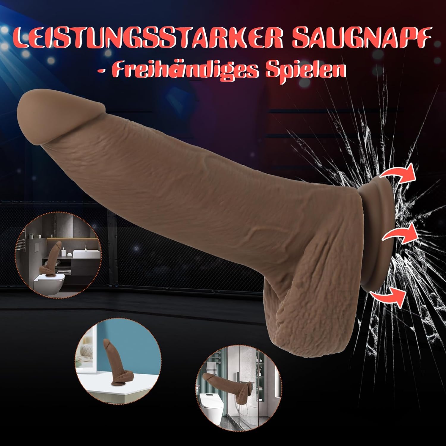HIVEFUN Dilo Tail for Women, Realistic Dildos, XXL Dildo Sex Toy for Women, 25.4 cm Dildo with Suction Cup, Dilo Tail for Men, Large Sex Toy, Silicone Erotic Sex Toy for Couples, Extreme – Bild 5