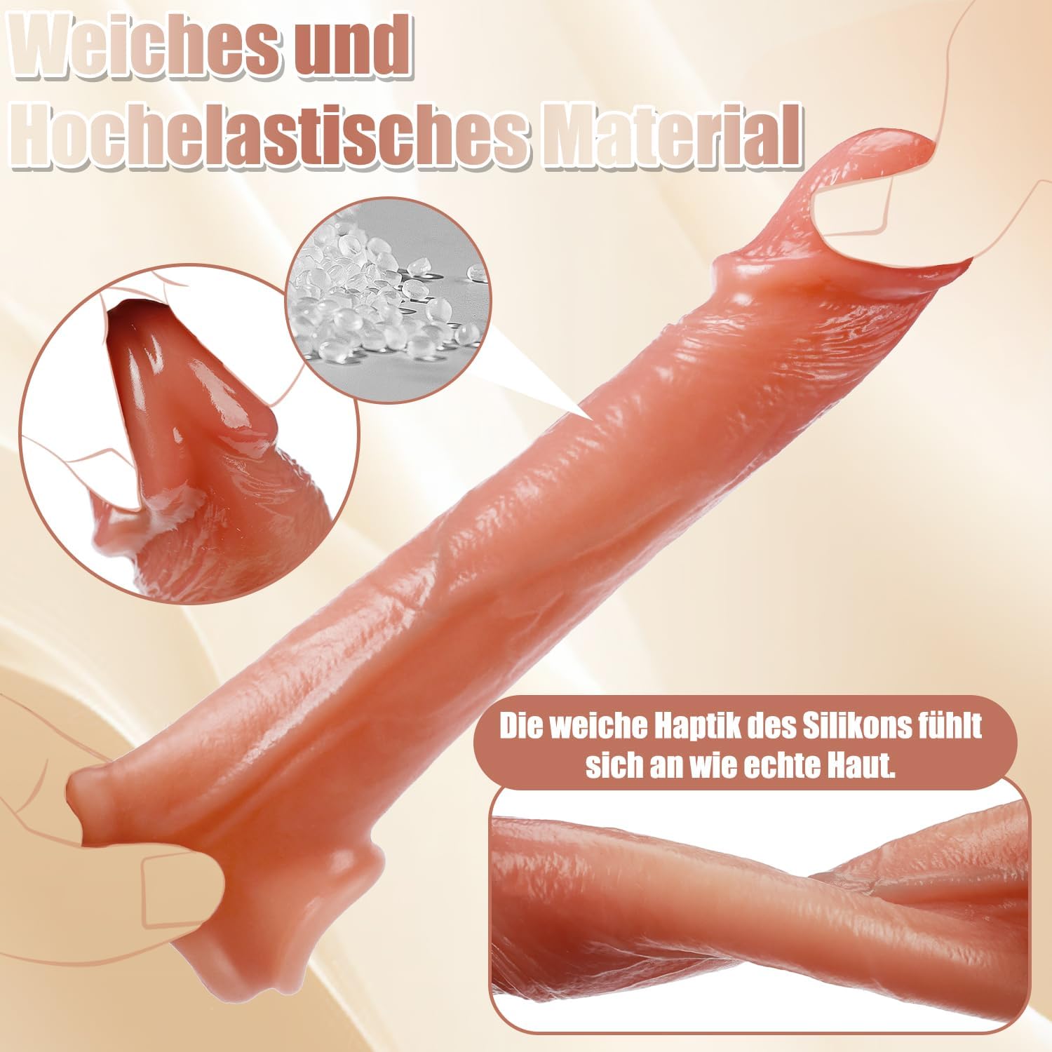 Realistic Sleeves, Sex Toy for Men, Couples Sex Toys, Cock Sleeve, Liquid Silicone Sleeve for Enlargement and Time Extension, Extreme Sleeve – Bild 4