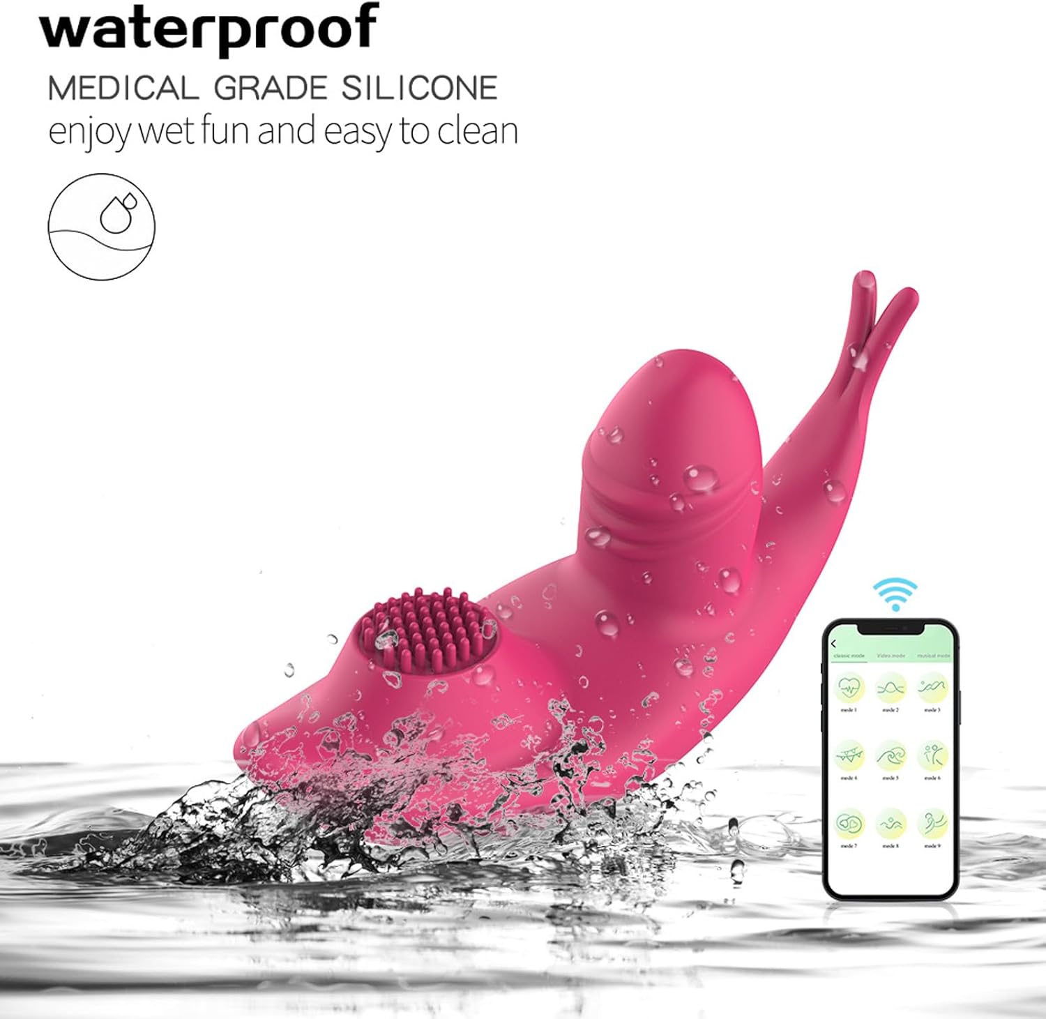 Butterfly Vibrator Vibration for Women Sex Toy with 9 Vibration Modes Swing Vibrator Love Balls for Women Vibro Egg with Bluetooth App Control for Travel Sex Toy for Women (Red-B) – Bild 3