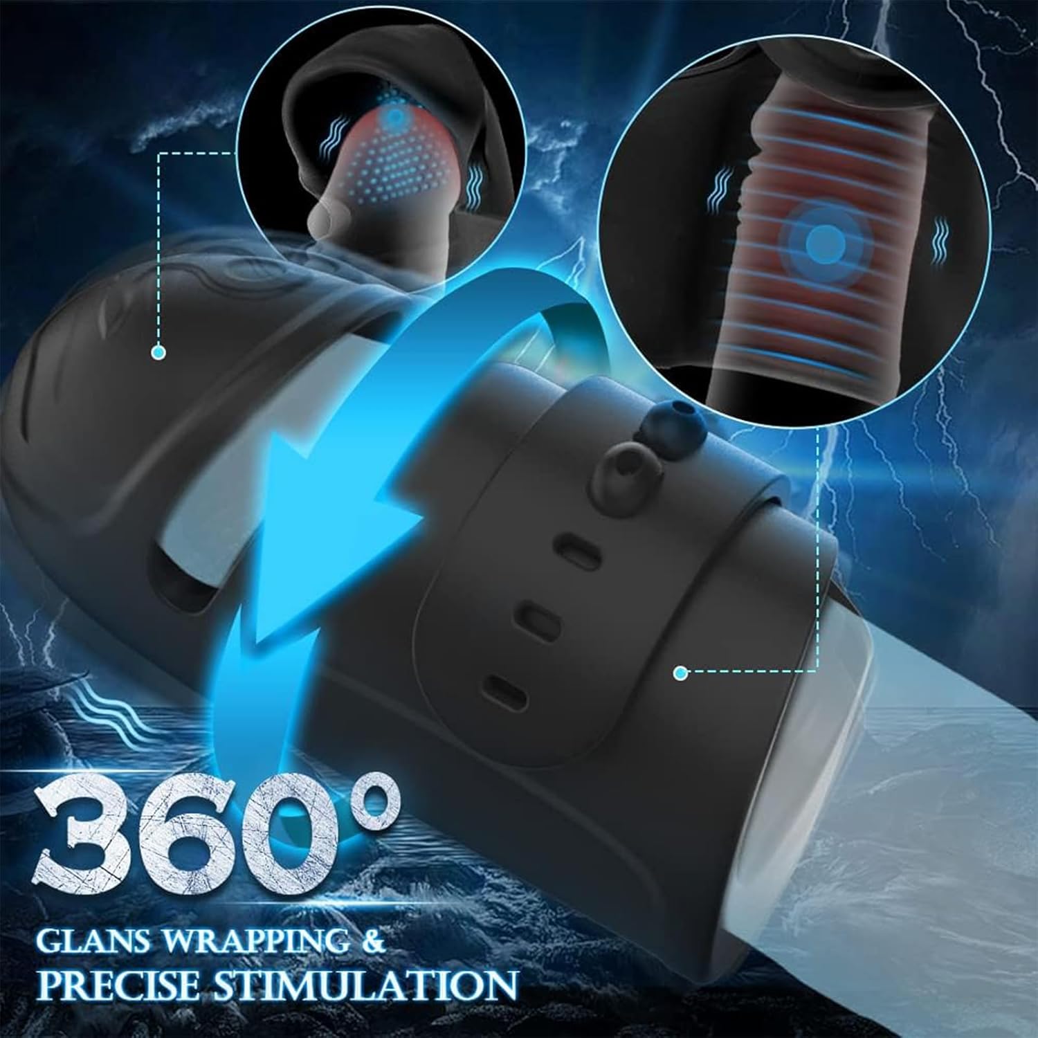 360° Covering Electric Trainer Vibrator Masturbator with 10 Powerful Vibrations Exerciser Masturbator Adjustable Size Automatic Masturbator Cup for Men Couples – Bild 3