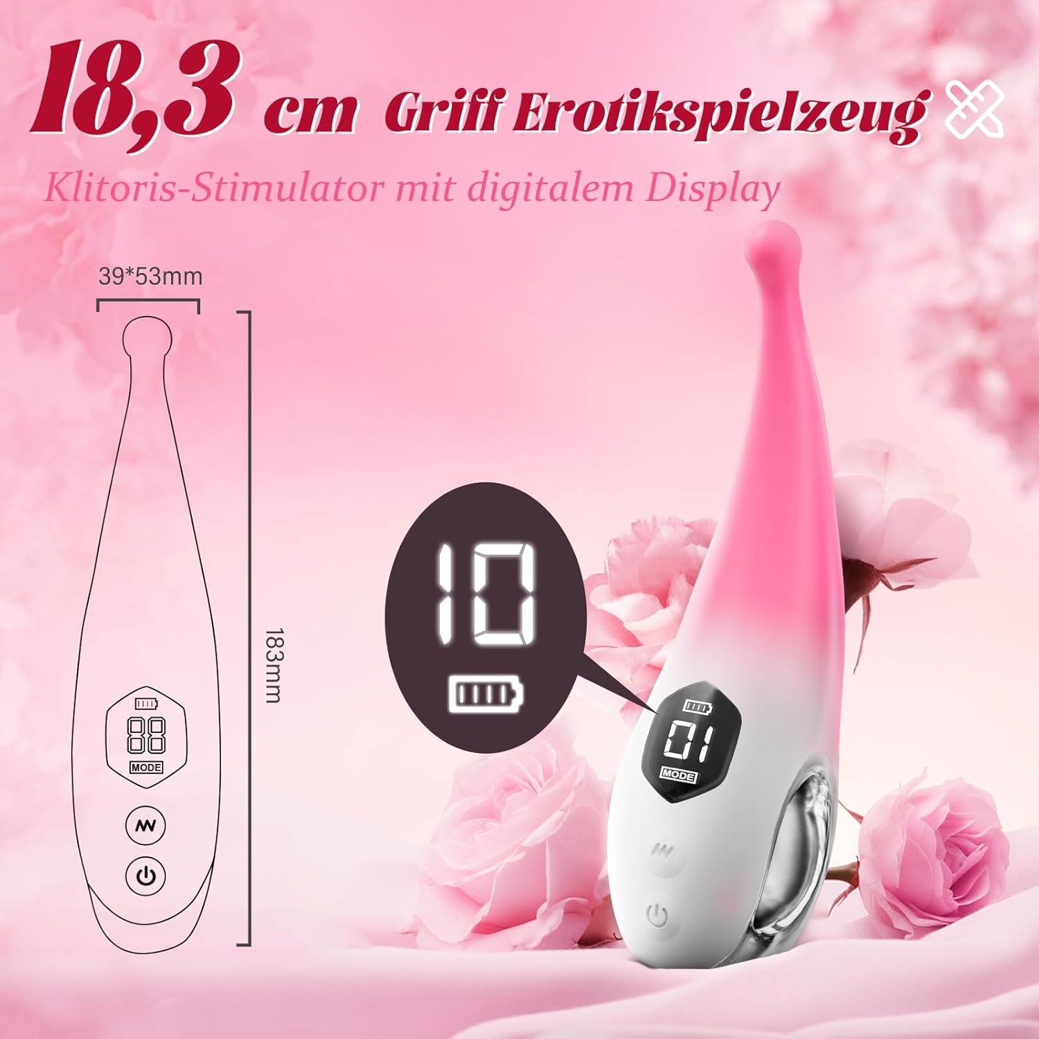 Rinofans Vibration for Women Clitoris Vibrator Sex Toy for Women and Couples Extreme Sex - G Spot Vibrators with 10 Mode Strong Quiet Clitoris Stimulator for Her Dildo Sex Toys for Men – Bild 4