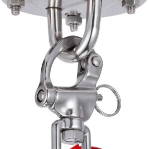 Ceiling Hook, Hanging Chair, Hook Ceiling Mount with Screw, Stainless Steel Ceiling Mount Mounting Hook with Snap Shackle, Eye Plate with Ring up to 500 kg for Love Swing, Yoga Cloth, Punch