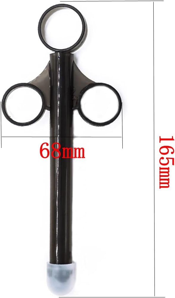 Pack of 2 Lube Tube Syringes Lubricant Applicator Reusable Lubricant Syringe Aid Tools for Men Women Anus and Vagina Cleaning Tools with Traction Ring and Finger Grip – Bild 2