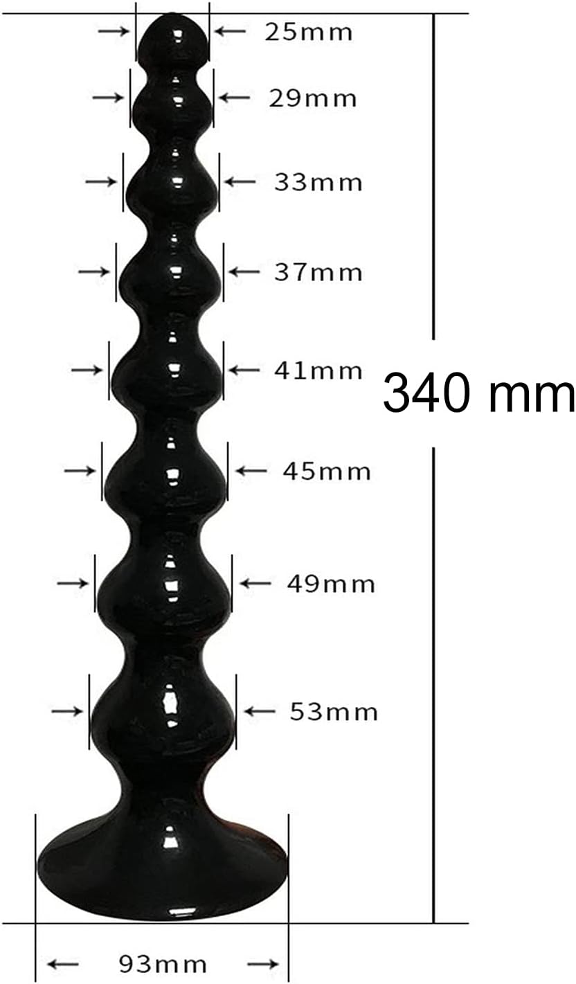 Stretcher 2.5 to 5.3 cm - Love Balls / Balls for Men Women Silicone Butt Plug Open Hollow Erotic Sex Rubber Sex Toy Toy Natural Champagne Stretchy Spreader – Bild 2