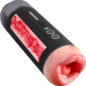 Electric Masturbator for Men, 2 in 1 Masturbating for Men with 10 Vibration Modes and Sound Functions, Vagina , Pocket Pussy Masturbators, Pocket Pussy Sex Toys