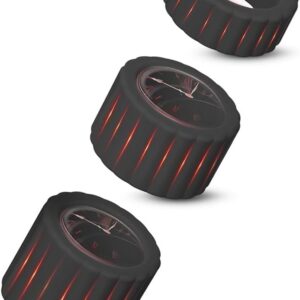 BDSMLOVE Rings, Testicle Rings, Set of 3, Multifunctional Ring, Cock Rings, Extremely Silicone, Glans Ring, Testicle Stretcher, Erotic Sex Toy, Sex Toy for Men (Black)