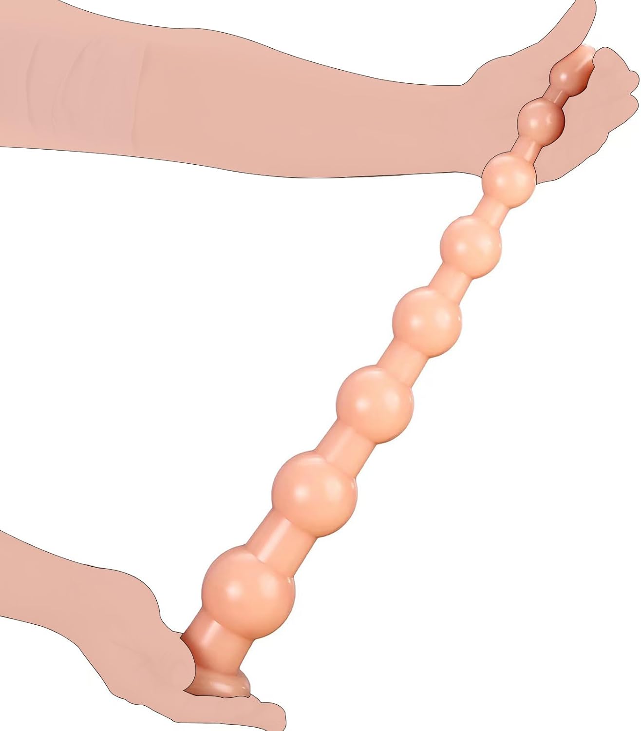 BDSMAGE 45 cm Large Plug, Giant Butt Plug, Dildo, XXL Toys, Stretcher, Bead Dilo Tail, Expander with Suction Cup, Erotic Sex Toy from 18 for Couples, Women, Men (Skin Colour) – Bild 7