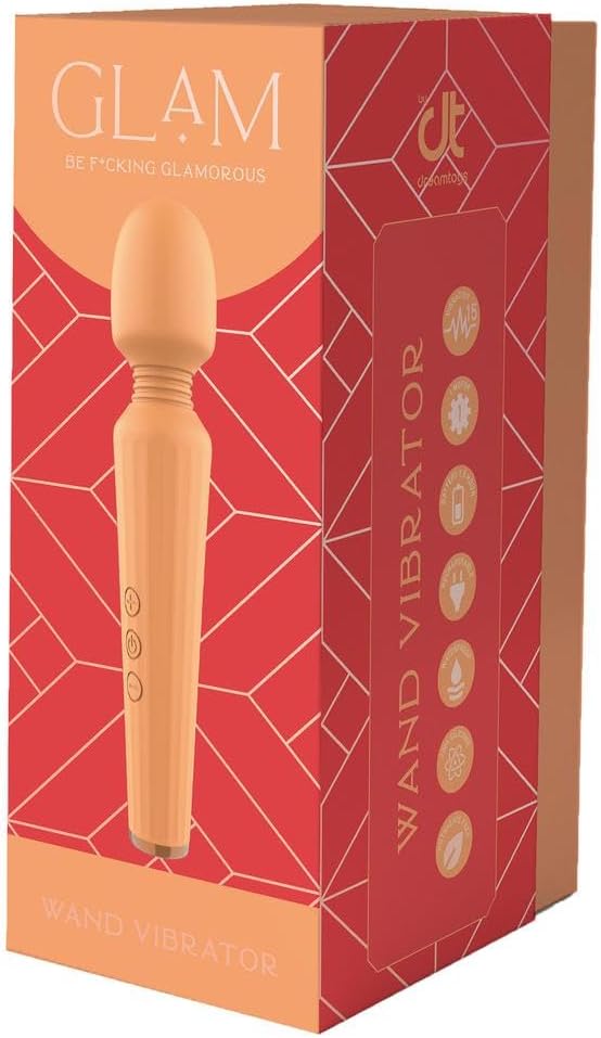 Dream Toys Glam Wand Vibrator Orange 21.5 cm – Bild 2