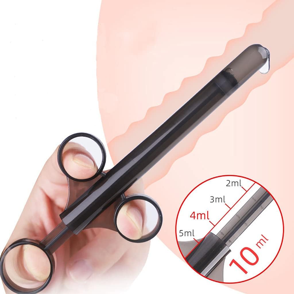 Pack of 2 Lube Tube Syringes Lubricant Applicator Reusable Lubricant Syringe Aid Tools for Men Women Anus and Vagina Cleaning Tools with Traction Ring and Finger Grip – Bild 3