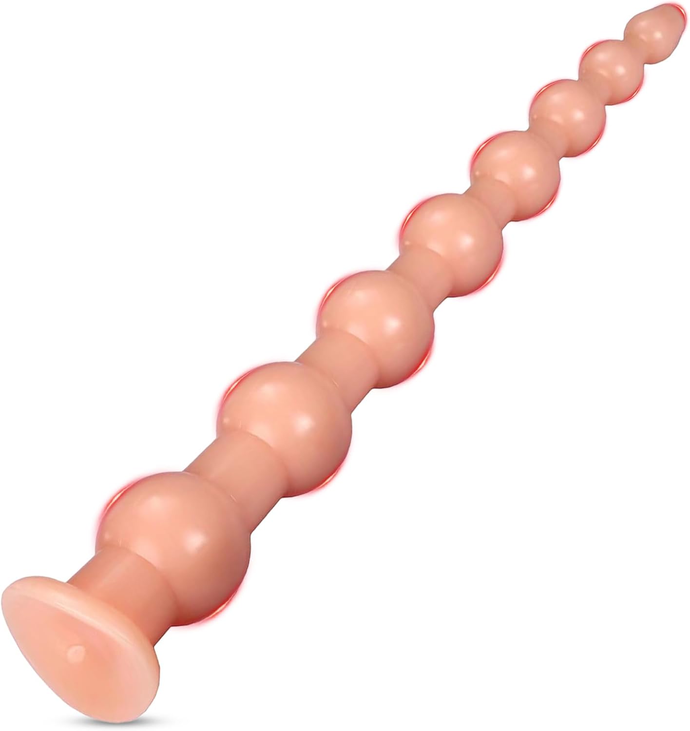 BDSMAGE 45 cm Large Plug, Giant Butt Plug, Dildo, XXL Toys, Stretcher, Bead Dilo Tail, Expander with Suction Cup, Erotic Sex Toy from 18 for Couples, Women, Men (Skin Colour)