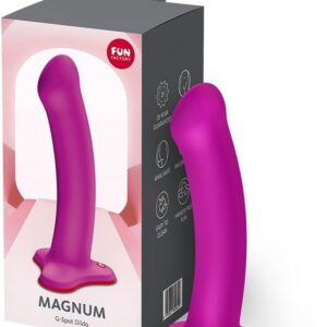 Fun Factory Magnum XXL Silicone Dildo, & Vaginal, Flattened Tip for G-Spot & Prostate, Strap-On Compatible, Dildo with Suction Base