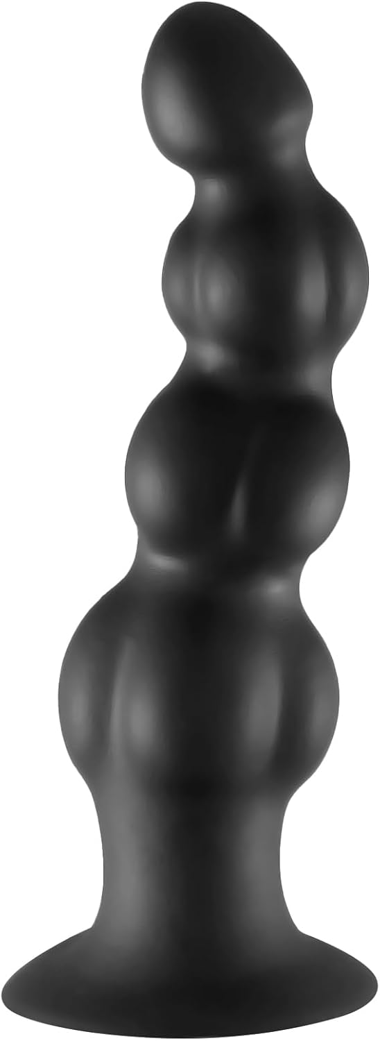17 cm Knot Dildo, Fantasy Knot Dildo with 4 Gradual Beads, Butt Plug with Powerful Suction Cup, Sex Toy for Female G-Spot Stimulation and Male Prostate Massage (L)