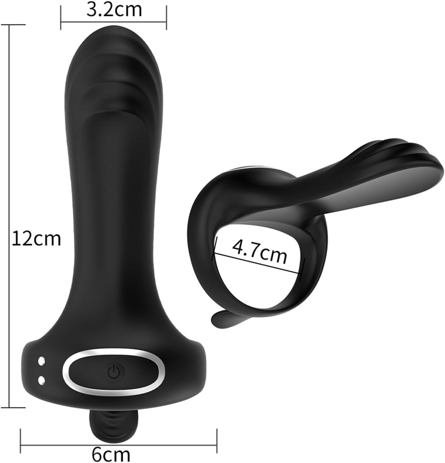Vibrator Ring with Clitoris Stimulation Perineum Massage, with 10 Vibration Modes, Ring, Sex Toys with App Control, Men's Sex Toy with Remote Control (App Model) – Bild 7