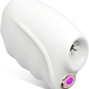 Electric Masturbator for Men, 9 Vibration Modes + Built-in 3D Concave Texture Design, Masturbator, Masturbation Sex Toy for Men (White)