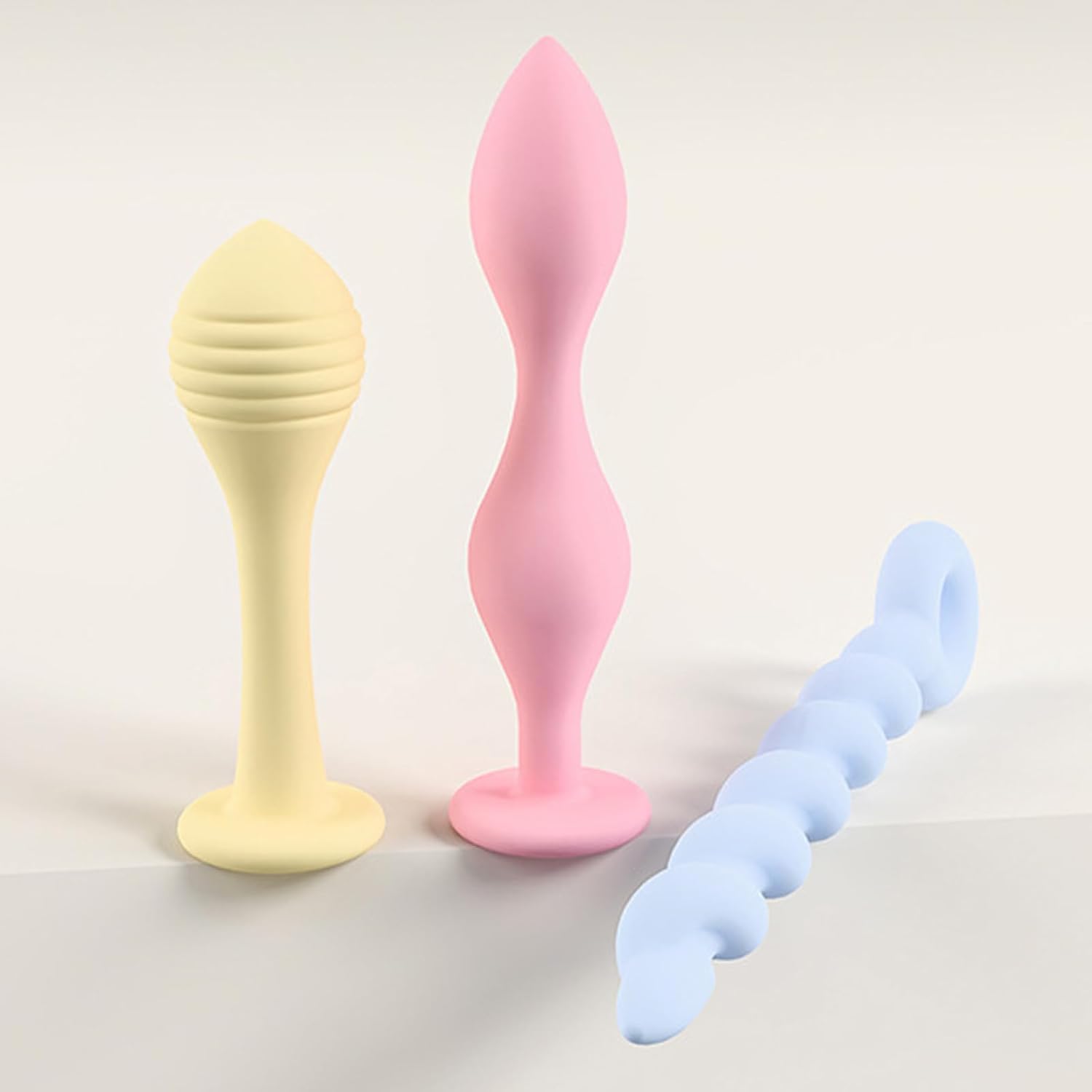AMZII Set of 3 Plugs Set, Silicone Plug Sex Toy Set, Plug for Women Men, Butt Plug, Balls, Dildo, Butt Plug, Dilator, Butt Shower, Beads, Stretcher (F3) – Bild 8